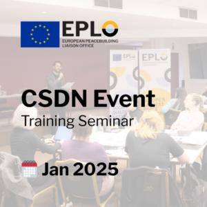 Training seminar: Peacebuilding engagement towards the EU