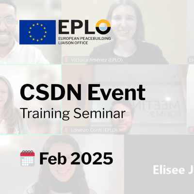 Peacebuilding engagement towards the EU