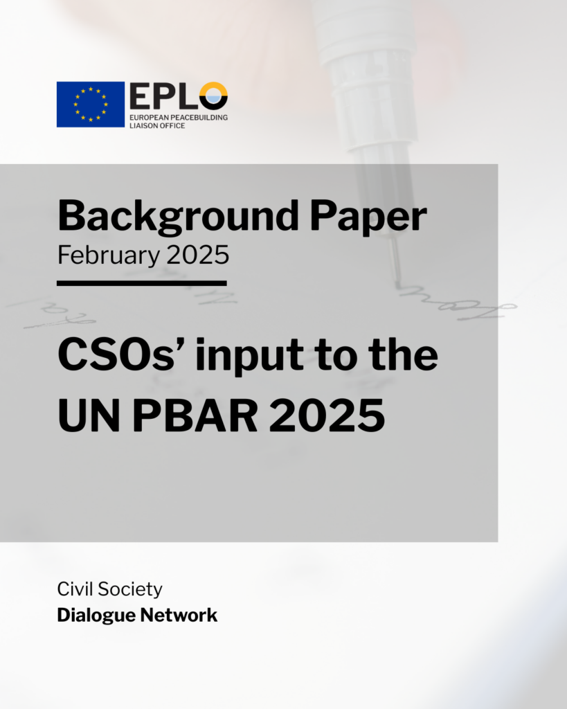 CSOs’ input to the UN PBAR 2025
