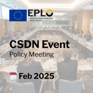 Policy Meeting on European Civil Society Organisations’ input to the UN Peacebuilding Architecture Review 2025