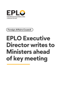 EPLO Executive Director writes to Ministers ahead of key meeting